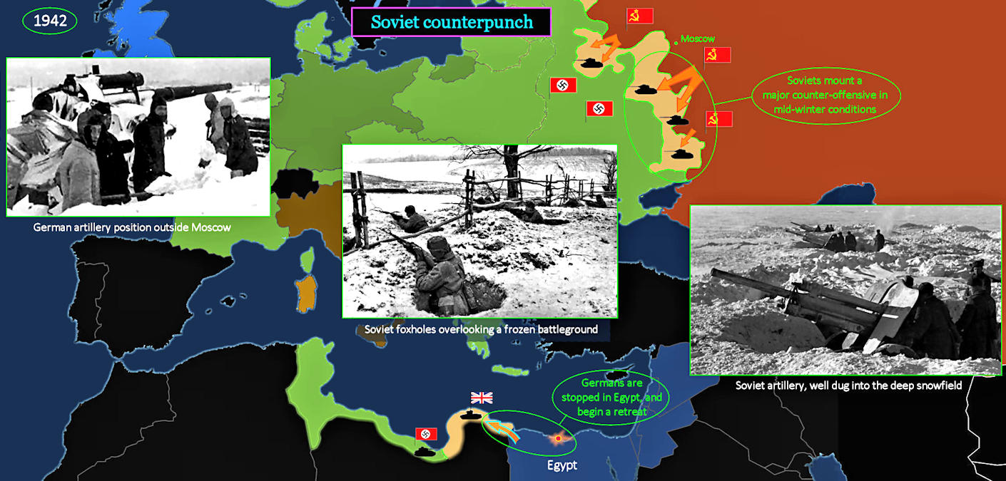 Russian Counterattack, Rommel, 1942 map